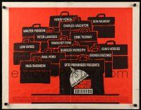 9w376 ADVISE & CONSENT 1/2sh '62 Otto Preminger, classic Saul Bass Washington Capitol artwork!