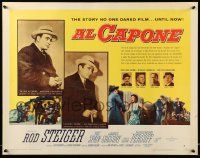 9w379 AL CAPONE style B 1/2sh '59 cool comparison of Rod Steiger to the most notorious gangster!