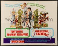 9w393 ARRIVEDERCI, BABY 1/2sh '66 Tony Curtis is a ladykiller, great wacky Jack Davis art!