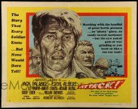 9w398 ATTACK style A 1/2sh '56 Robert Aldrich, art of WWII soldiers Jack Palance & Eddie Albert!