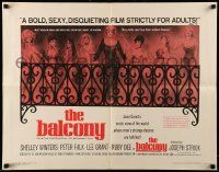 9w408 BALCONY 1/2sh '63 Jean Genet's erotic world where men's strange desires are fulfilled!