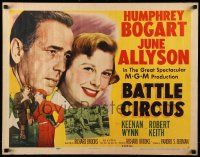 9w417 BATTLE CIRCUS style A 1/2sh '53 great images of Humphrey Bogart and June Allyson!