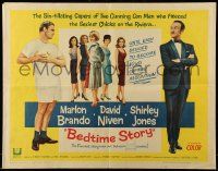 9w422 BEDTIME STORY 1/2sh '64 Marlon Brando, David Niven & Shirley Jones!