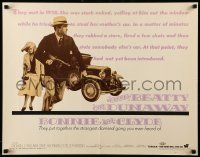 9w447 BONNIE & CLYDE 1/2sh '67 classic crime duo Warren Beatty & Faye Dunaway!