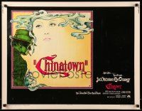 9w480 CHINATOWN 1/2sh '74 art of Jack Nicholson & Faye Dunaway by Jim Pearsall, Roman Polanski