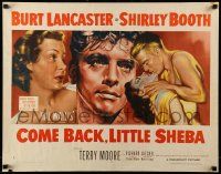 9w486 COME BACK LITTLE SHEBA style A 1/2sh '53 Burt Lancaster, Shirley Booth, Jaeckel & Moore!