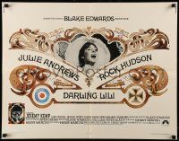 9w504 DARLING LILI 1/2sh '70 Julie Andrews, Rock Hudson, Blake Edwards, William Peter Blatty