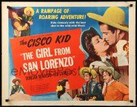9w577 GIRL FROM SAN LORENZO style A 1/2sh '50 Leo Carrillo, Duncan Renaldo as The Cisco Kid!