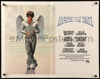 9w597 HEAVEN CAN WAIT int'l 1/2sh '78 Birney Lettick art of angel Warren Beatty!