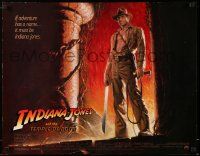 9w630 INDIANA JONES & THE TEMPLE OF DOOM 1/2sh '84 adventure is Ford's name, Bruce Wolfe art!