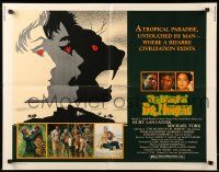 9w640 ISLAND OF DR. MOREAU 1/2sh '77 Michael York, mad scientist Burt Lancaster, cool art!