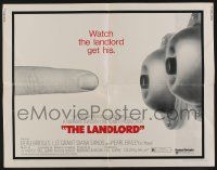9w667 LANDLORD 1/2sh '70 erotic image of finger pushing doorbell, directed by Hal Ashby!