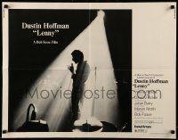 9w682 LENNY 1/2sh '74 cool silhouette of Dustin Hoffman as comedian Lenny Bruce at microphone!