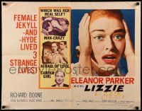 9w693 LIZZIE style B 1/2sh '57 Eleanor Parker is a female Jekyll & Hyde, which was her real self?