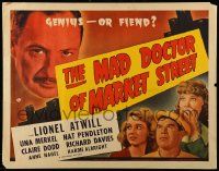 9w710 MAD DOCTOR OF MARKET STREET 1/2sh '42 Lionel Atwill, Pendleton & Claire Dodd