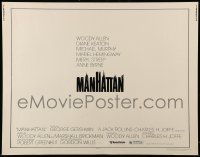 9w723 MANHATTAN 1/2sh '79 Woody Allen & Diane Keaton, New York City title design by Burt Kleeger!
