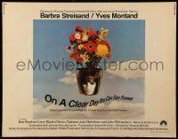 9w773 ON A CLEAR DAY YOU CAN SEE FOREVER 1/2sh '70 cool image of Barbra Streisand in flower pot!