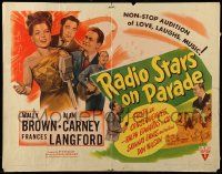 9w816 RADIO STARS ON PARADE 1/2sh '45 Wally Brown, Alan Carney, Frances Langford