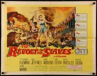 9w828 REVOLT OF THE SLAVES 1/2sh '61 sexy Rhonda Fleming put the torch to an empire of sin!
