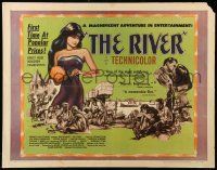 9w833 RIVER 1/2sh '51 Jean Renoir, art of Suprova Mukerjee, written by Rumer Godden!