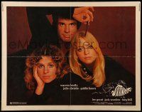 9w859 SHAMPOO 1/2sh '75 best close up of Warren Beatty, Julie Christie & Goldie Hawn!