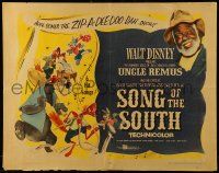 9w876 SONG OF THE SOUTH 1/2sh R56 Walt Disney, Uncle Remus, cartoon Br'er Rabbit & Br'er Bear!