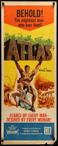 9w017 ATLAS insert '61 great artwork of mightiest gladiator Michael Forest!