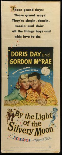 9w036 BY THE LIGHT OF THE SILVERY MOON insert '53 great romantic c/u of Doris Day & Gordon McRae!