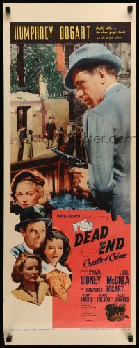 9w063 DEAD END insert R54 Humphrey Bogart, Joel McCrea, William Wyler classic, Cradle of Crime