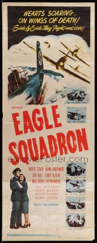 9w072 EAGLE SQUADRON insert R48 Robert Stack, Diana Barrymore, Eddie Albert, WWII!