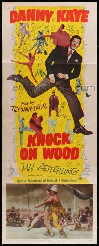9w138 KNOCK ON WOOD insert '54 great full-length image of dancing Danny Kaye, Mai Zetterling!