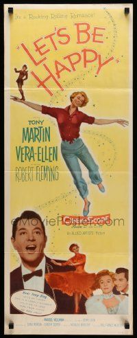 9w144 LET'S BE HAPPY insert '57 pretty Vera-Ellen & Tony Martin in a rocking and rolling romance!