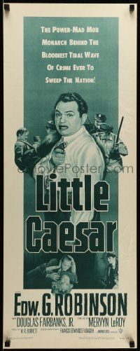 9w146 LITTLE CAESAR insert R54 Edward G. Robinson as the power-mad monarch of the murder mobs!