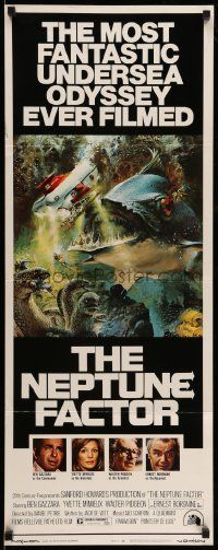 9w176 NEPTUNE FACTOR insert '73 great sci-fi art of giant fish & sea monster by John Berkey!