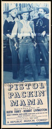 9w201 PISTOL PACKIN' MAMA insert R50 sexiest cowgirl Ruth Terry, great full-length image!