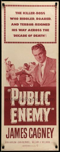 9w213 PUBLIC ENEMY insert R54 William Wellman directed classic, James Cagney & Jean Harlow!