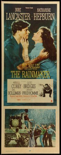 9w218 RAINMAKER insert '56 great romantic close up of Burt Lancaster & Katharine Hepburn!