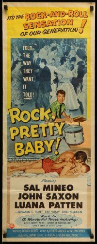 9w227 ROCK PRETTY BABY insert '57 Sal Mineo, it's the rock 'n roll sensation of our generation!