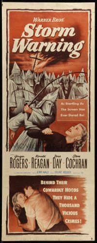 9w273 STORM WARNING insert '51 art of Ginger Rogers, Ronald Reagan & The Ku Klux Klan!