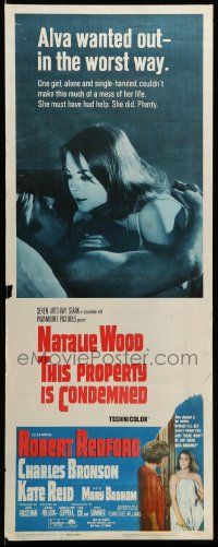 9w296 THIS PROPERTY IS CONDEMNED insert '66 close up of sexy Natalie Wood & Robert Redford in bed!