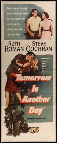 9w307 TOMORROW IS ANOTHER DAY insert '51 Steve Cochran wants Ruth Roman no matter what the cost!