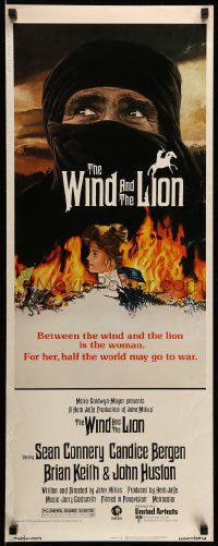 9w345 WIND & THE LION insert '75 art of Sean Connery & Candice Bergen, directed by John Milius!