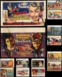 9x283 LOT OF 16 MOSTLY FORMERLY FOLDED BELGIAN POSTERS '50s-70s images from a variety of movies!