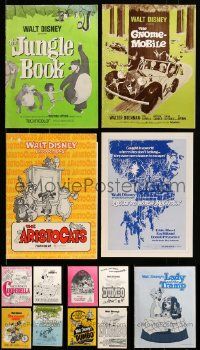 9x262 LOT OF 13 UNCUT DISNEY PRESSBOOKS '60s-70s advertising for animated & live action movies!