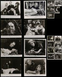 9x204 LOT OF 21 HAMMER DRACULA MOVIE 8X10 STILLS '60s-70s scenes with vampire Christopher Lee!