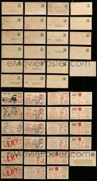 9x172 LOT OF 22 3x6 JOKE POSTCARDS FROM ENDERLE HARDWARE COMPANY '30s great cartoon art!