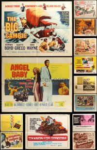 9x315 LOT OF 17 FORMERLY FOLDED HALF-SHEETS '50s-70s images from a variety of different movies!