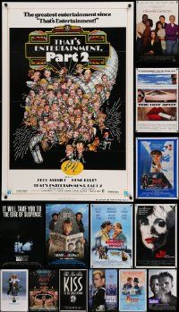 9x437 LOT OF 22 MOSTLY UNFOLDED MOSTLY SINGLE-SIDED MOSTLY 27X40 ONE-SHEETS 70s-90s variety ofmovies