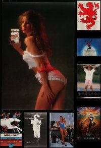 9x327 LOT OF 10 UNFOLDED SPECIAL POSTERS '80s-90s sexy women, dog racing, landscapes & more!
