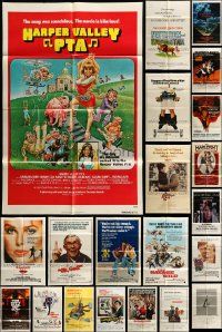 9x058 LOT OF 37 FOLDED 1970S ONE-SHEETS '70s great images from a variety of different movies!